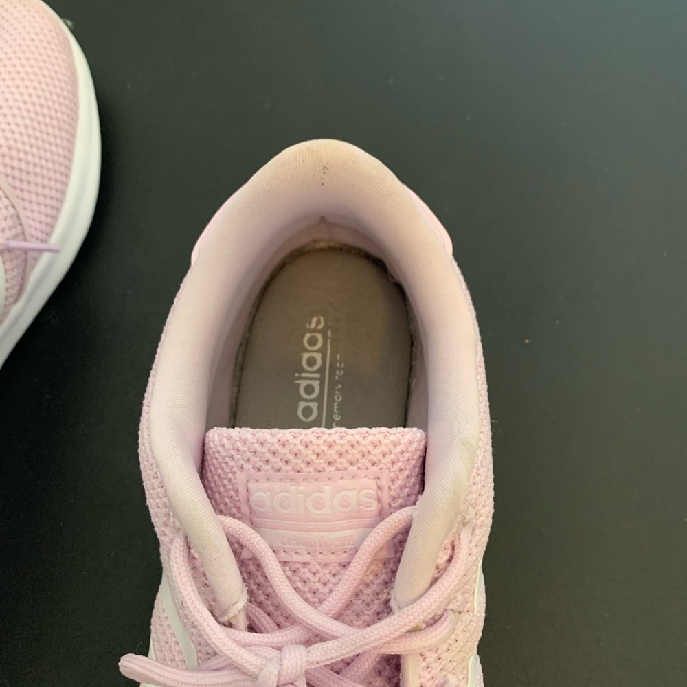 Adidas Cloudfoam QT Racer Running Shoes Women’s SZ 10 Pink with White Strips - Picture 7 of 8